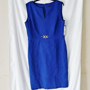 NWT Royal Blue TAHARI sleveeless dress